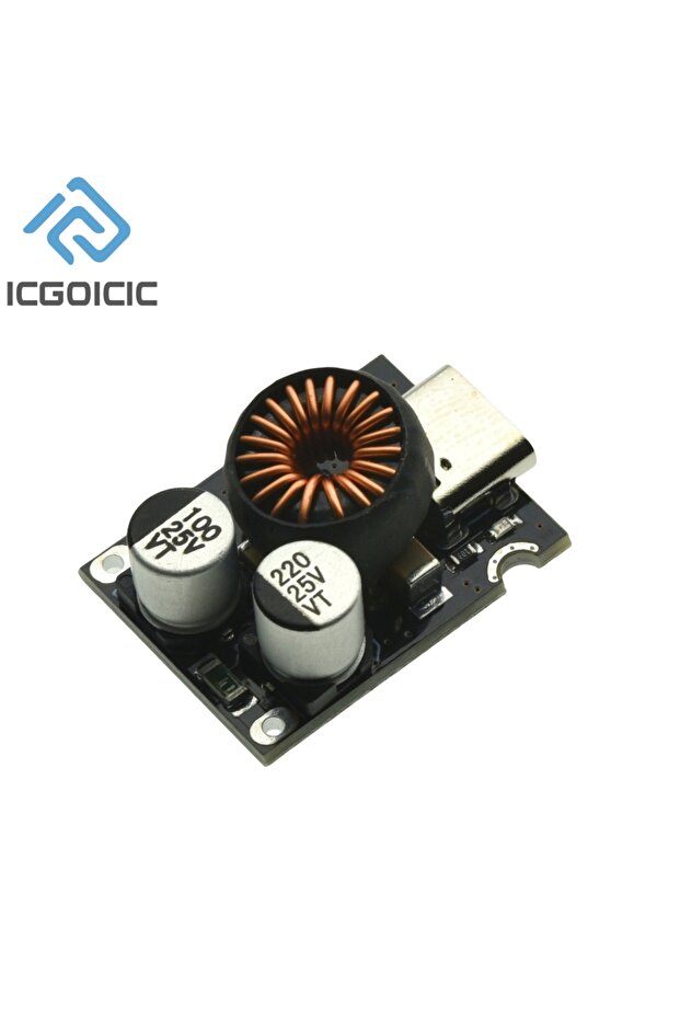 ICGOICIC MiNi PD65W QC4.0 QC3.0 Type-C USB PD65W Fast Charging Adapter Module DC8-32V 3.25A 65W Step