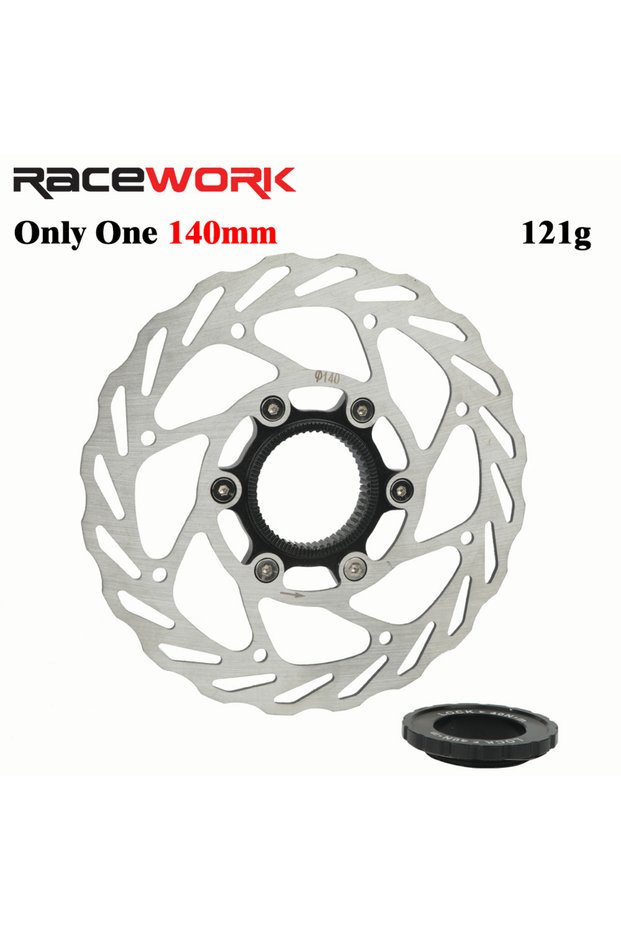 Only One 140mm RACEWORK Bike Center Lock Disc Brake Rotor RS6 MTB Road Bicycle 140mm 160mm 180mm Hol