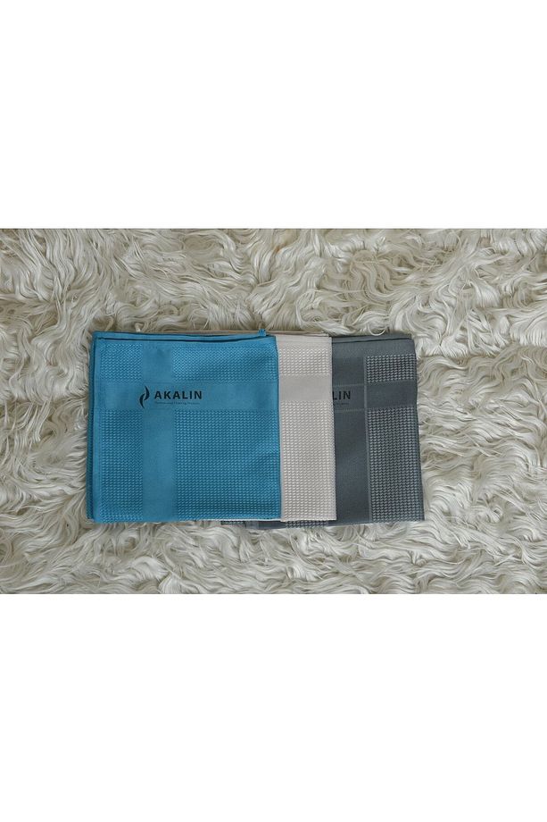 Orijinal 3'lü Profesyonel Mikrofiber Temizlik Bezi - Ithal Ürün - Tek Dokunuş Tüm Renkler Gri - 6