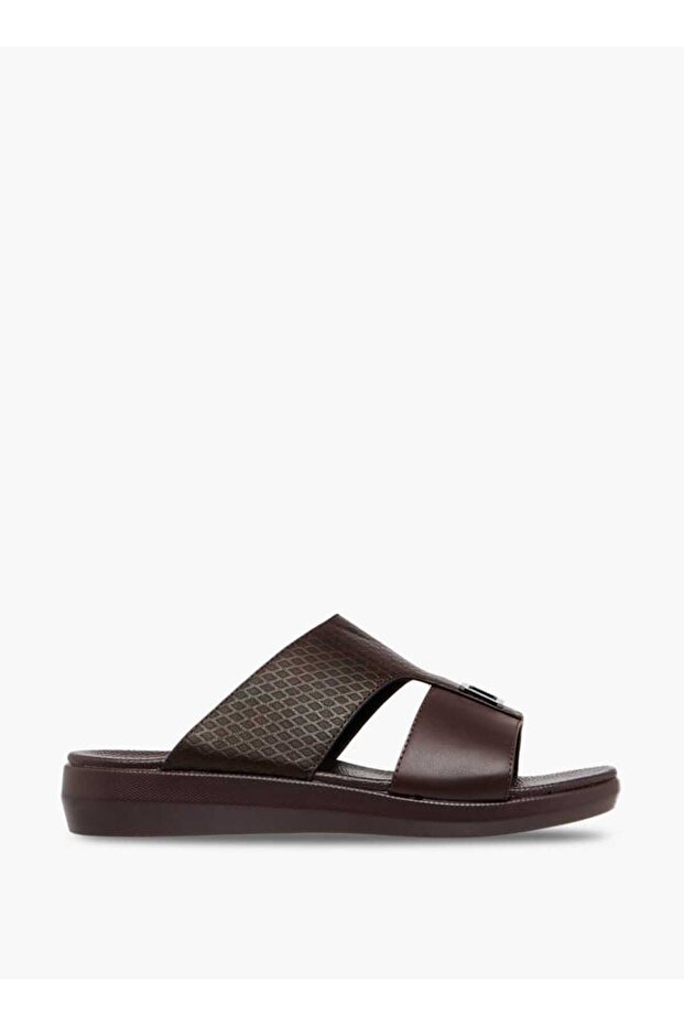 Textured Slip-On Sandals with Metallic Detail - 2