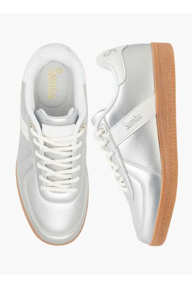 Womens' Panelled Lace-Up Sneakers