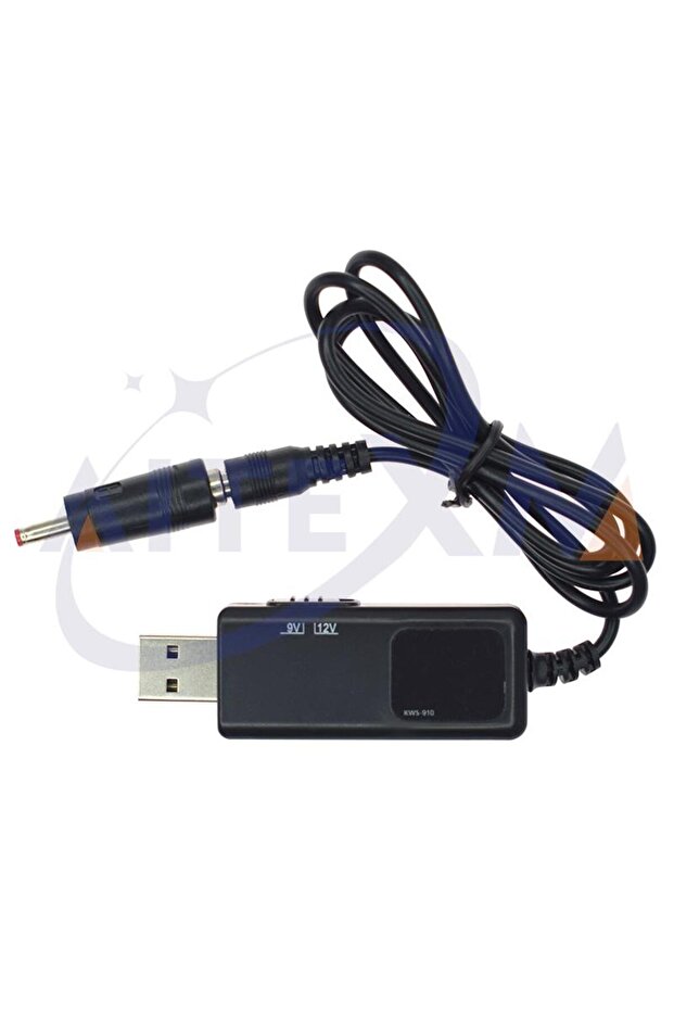 محول تعزيز USB KWS-910 من تيار مستمر 5 فولت إلى 9 فولت 12 فولت كابل محول رفع USB + موصل 3.5 × 1.35 مم لـ P