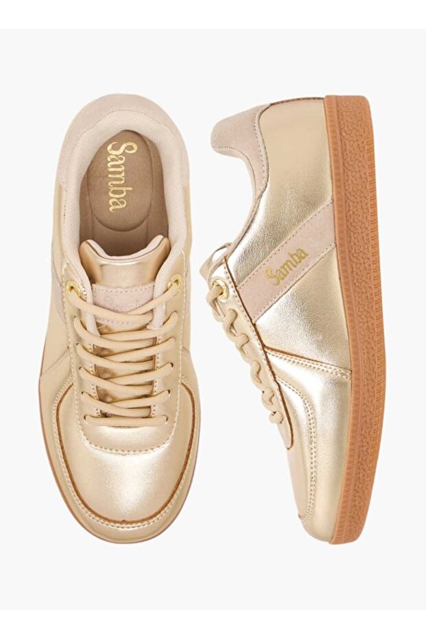 Womens' Panelled Lace-Up Sneakers