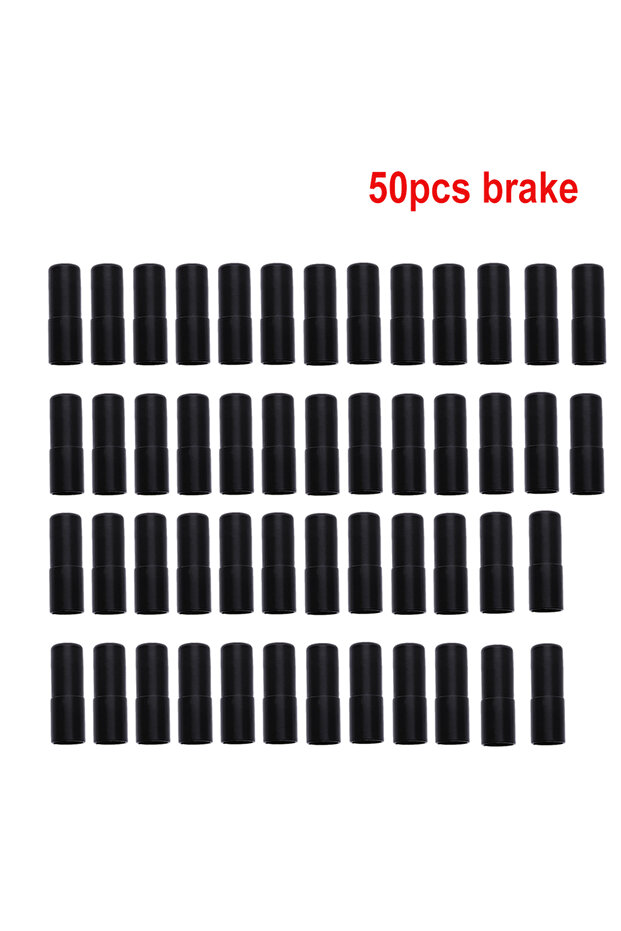 50pcs 5mm brake caps 50pcs Mountain Road Bike Bicycle Brake Gears Outer Cable End Caps Tips Crimps S