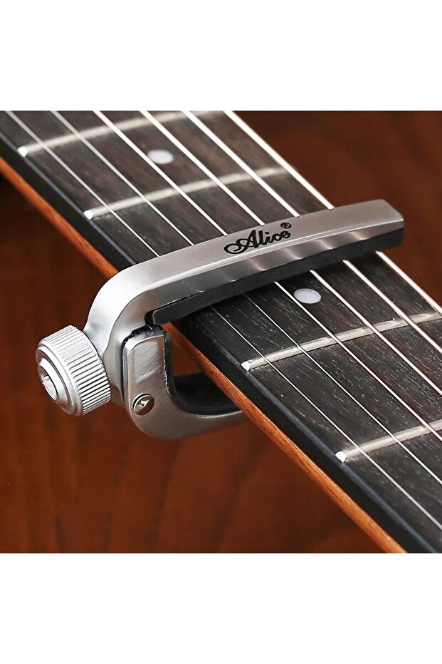 Silver Alice Guitar Capo Adjustable Roller Metal Perfect Quick Change Tune for Electric Acoustic Gui