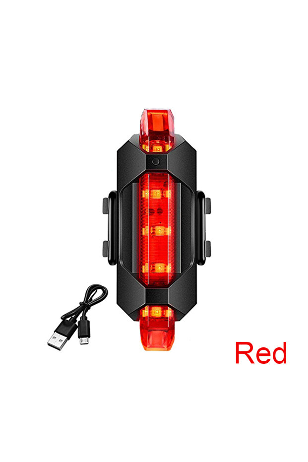 13129.01 USB Rechargeable Bike Light Front Light Red Taillight Easy to Install 3 Modes Bicycle Acces