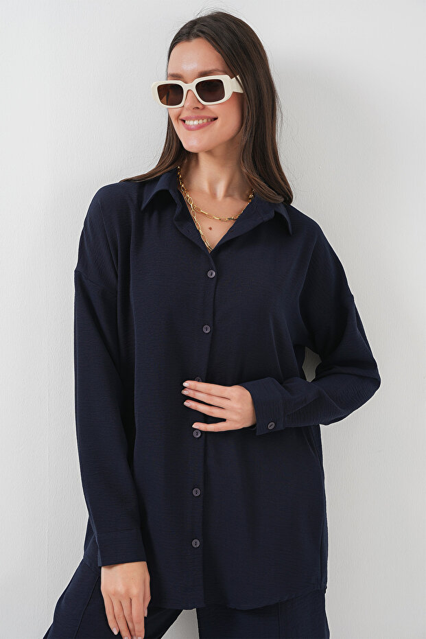 6593 Oversize Double Set - Navy Blue - 2