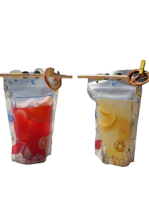 Poşet Içeçek -kokteyl Poşet 10 Lu Paket Desenli - 4