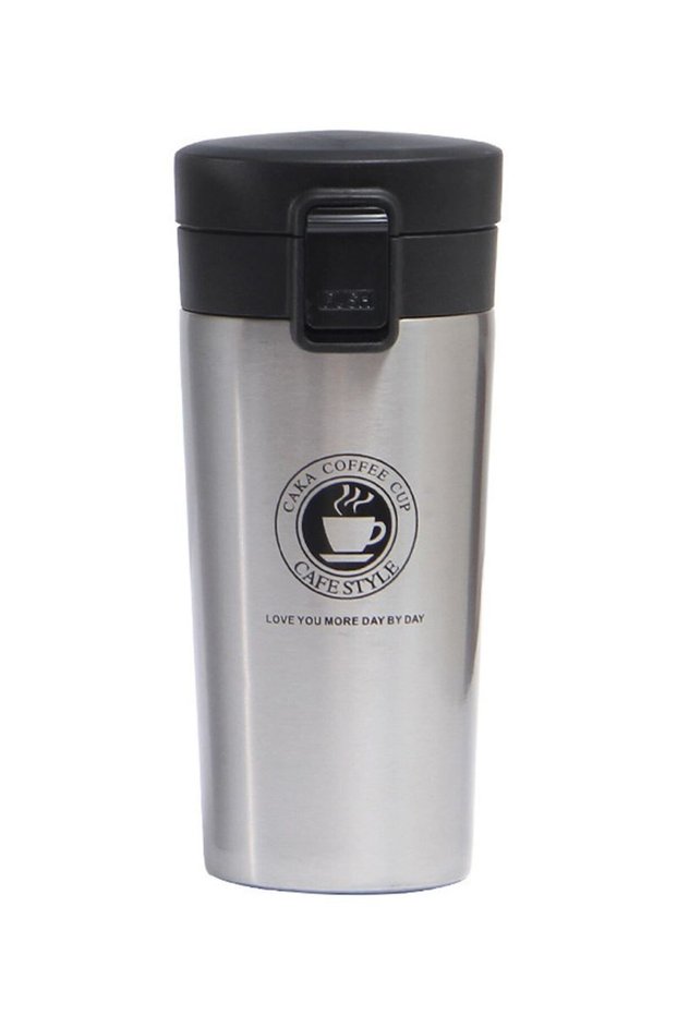 Lockable 304 L Steel Gray 500 ml Coffee Thermos Mug Cin406Gr