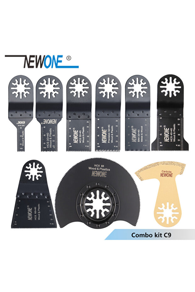 C9 NEWONE C66/C100 HCS/Japan-tooth/Bi-metal Oscillating Tool شفرات منشار متعددة الوظائف للخشب