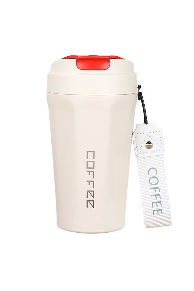 Complete 304 L Steel White 410 ml Coffee Hand Thermos Mug Gin398By