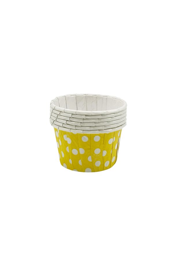 Sarı Puantiyeli Muffin Kek Kapsülü 50li - V - 6