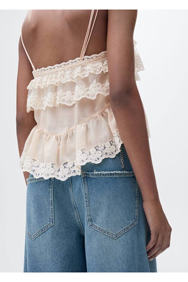 Yıpranmış paçalı wideleg jean - 5