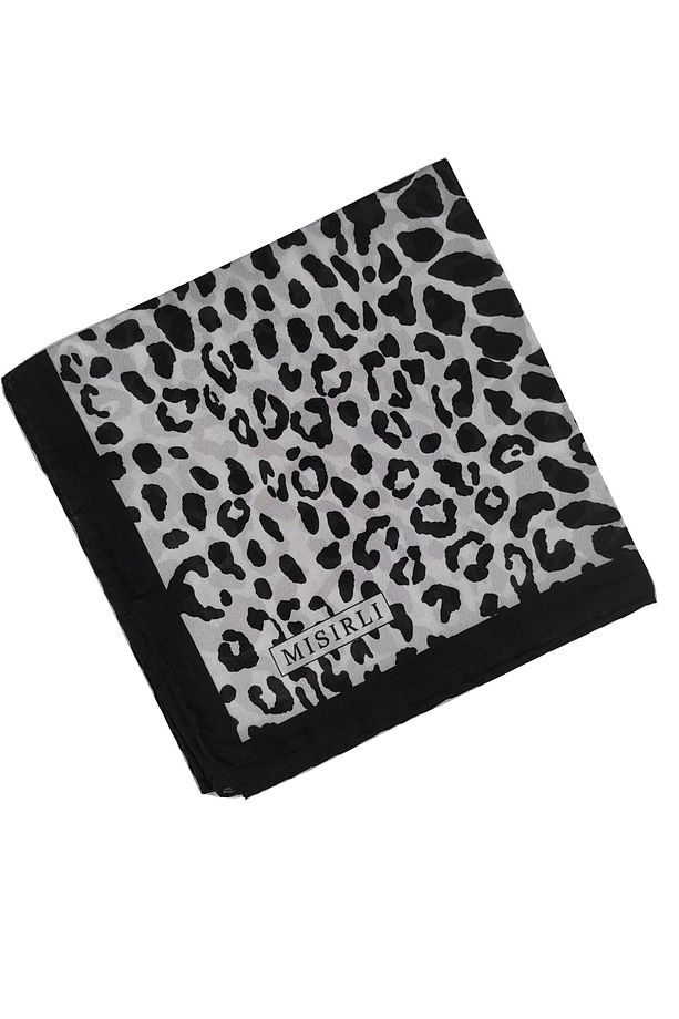 Mısırlı Eşarpları Leopar Desenli Star Krep Eşarp - 2