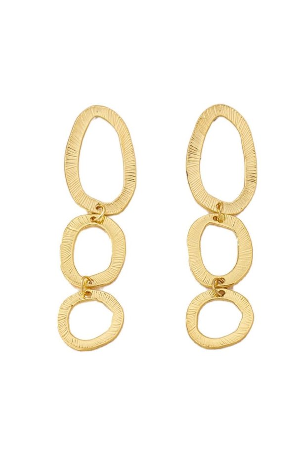Gold-color 1 Pair of Simple Elegant and Versatile Retro Fashion Geometric Long Earrings