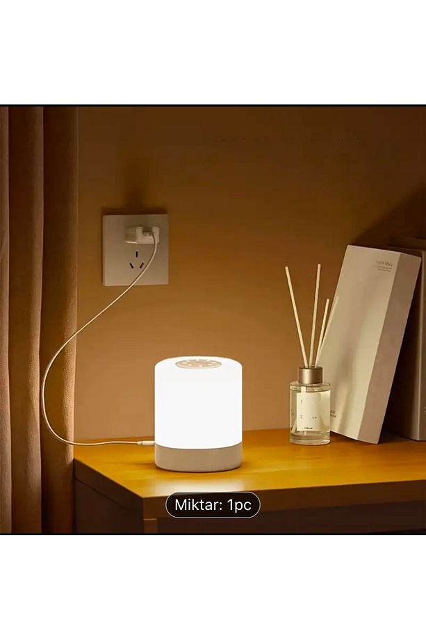 3 Renkli Ayarlanabilir Ayarlamalı Dokunmatik Kontrollü LED Gece Lambası, USB ile Çalışır - 1