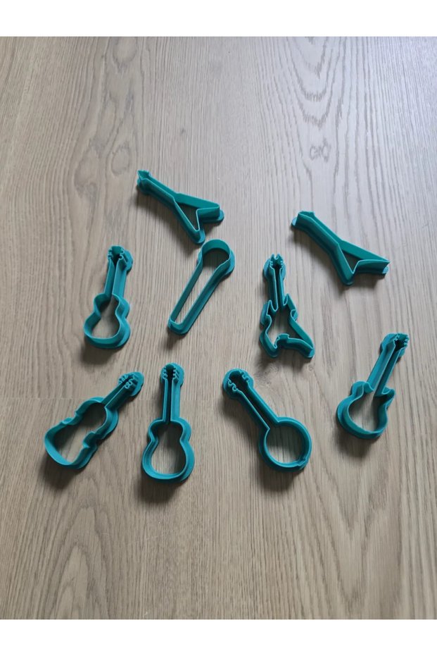 Guitar Themed Cookie Cutter 9 Pieces