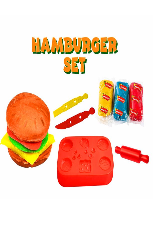 Hamburger Oyun Hamuru Ve Hamur Kalıbı Seti Small - 3