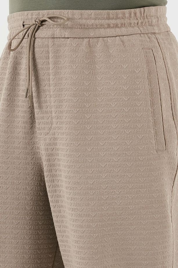 Jakarlı Streç Pamuklu Regular Fit Yüksek Bel Lastikli Paça Jogger Pantolon Erkek PANT - 5