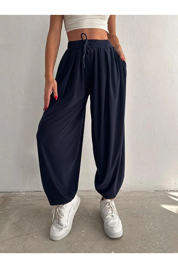 MODAL KUMAŞ YUMUŞAK DOKU ŞALVAR PANTOLON - 1