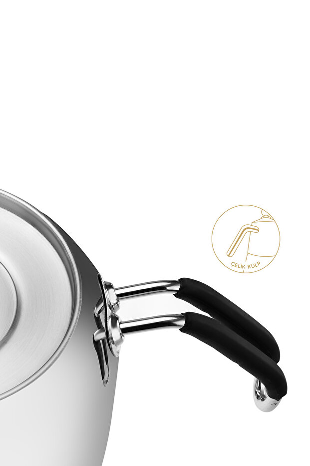 Modern Maxi Büyük Boy Paslanmaz Çelik 1.6-2.5 Lt. Çaydanlık Takımı - 6