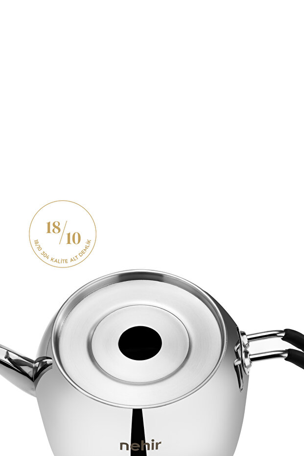 Modern Maxi Büyük Boy Paslanmaz Çelik 1.6-2.5 Lt. Çaydanlık Takımı - 5