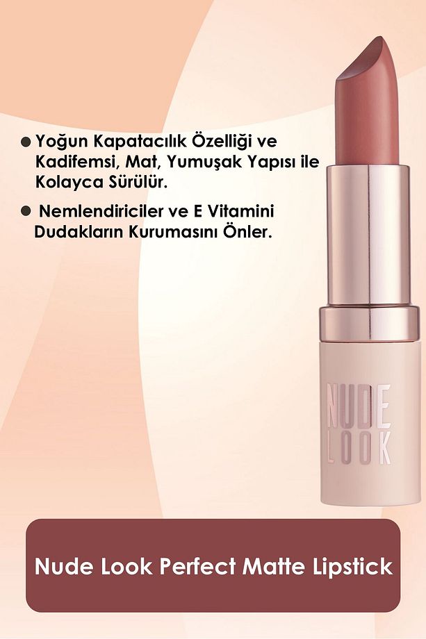 Nude Look Perfect Matte Lipstick 03 Pinky Nude Mat Ruj 4,2 g - 2