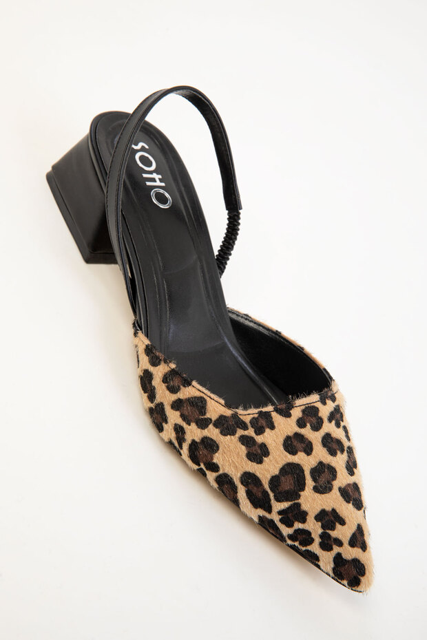 Leopárd női klasszikus sarkú cipő 20318 - 3