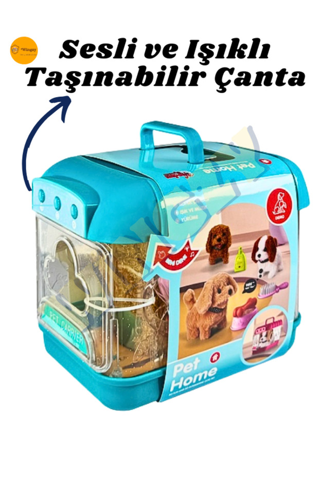 Hareketli Köpek Oyuncak Ve Işıklı Sesli Şeffaf Kafes Seti, Eğlenceli, Sesli Ve Hareketli Oyun - 4