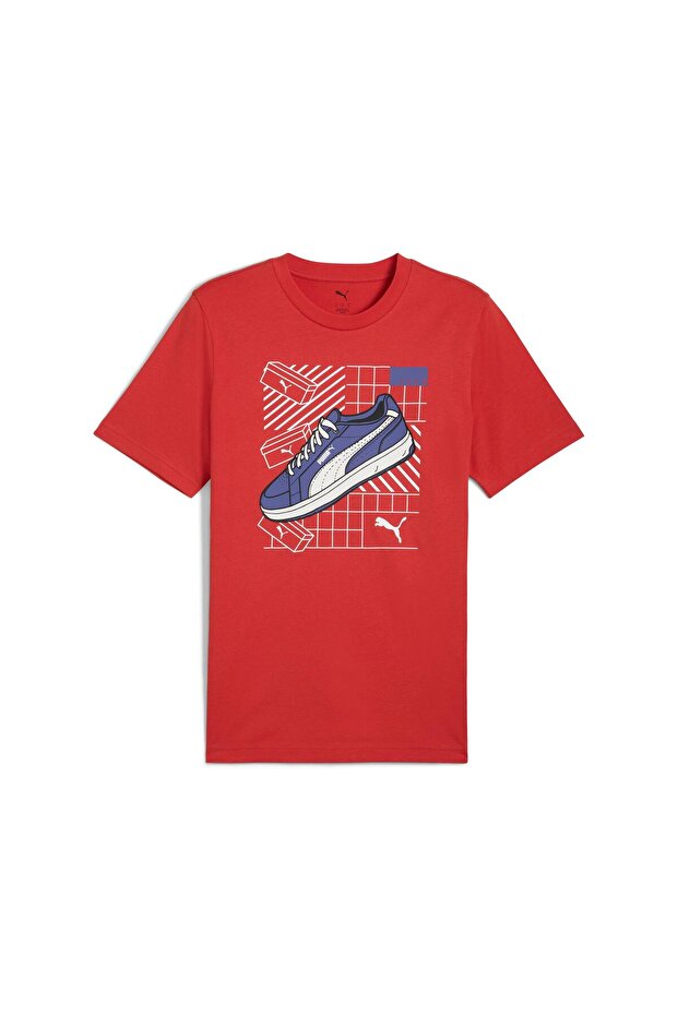 تي شيرت رياضي من GRAPHICS باللون الأحمر - 1