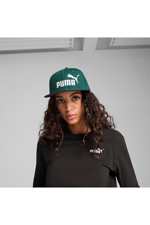 غطاء حافة مسطحة بشعار ESS NO 1 PUMA Black-D