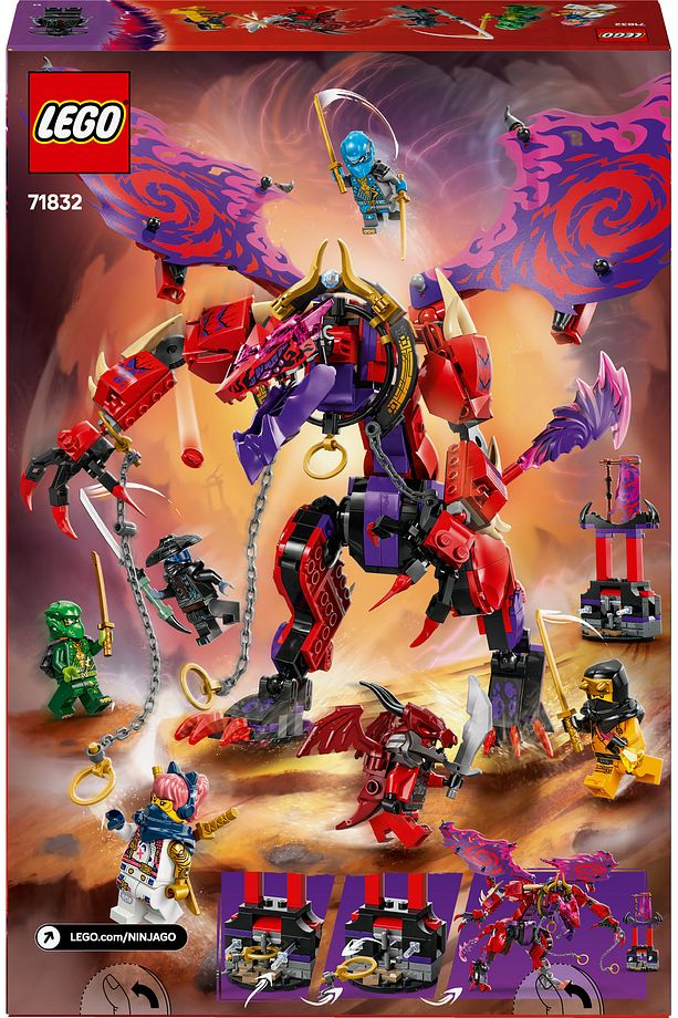 ® NINJAGO® Thunderfang Kaos Ejderhası 71832 - 8+ Yaratıcı Oyuncak Yapım Seti (668 Parça) - 5