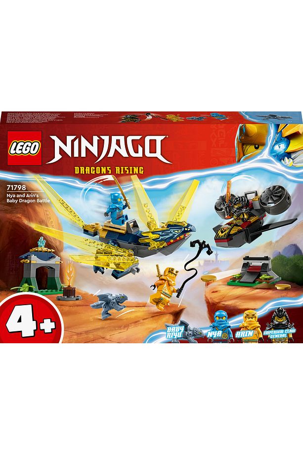 ® NINJAGO® Nya ve Arin'in Yavru Ejderha Savaşı 71798 - 4+ Oyuncak Yapım Seti (157 Parça) - 4