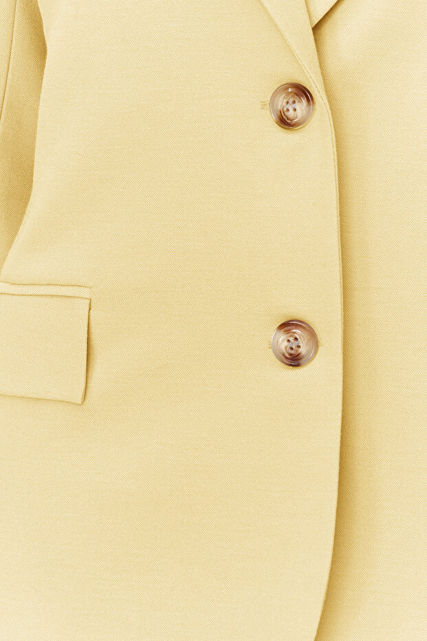 Sarı Regular Astarlı Dokuma Blazer Ceket TWOAW23BC00132 - 5