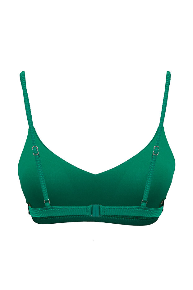 Yeşil Bralette Kaplı Bikini Üstü TBESS25BU00032 - 6