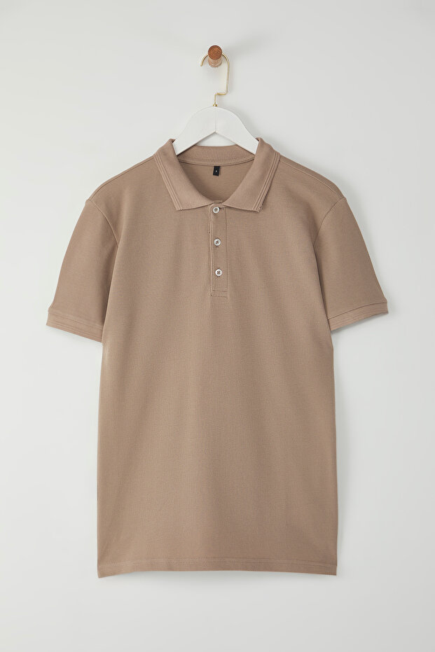 Vizon Slim/Dar Kesim Polo Yaka Kısa Kollu %100 Pamuk Polo Yaka T-shirt TMNSS20PO0009 - 7