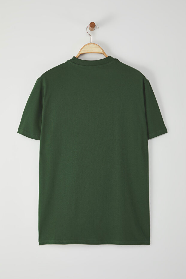 Haki Regular/Normal Kesim Kurt Nakışlı %100 T-Shirt TMNSS24TS00056 - 9