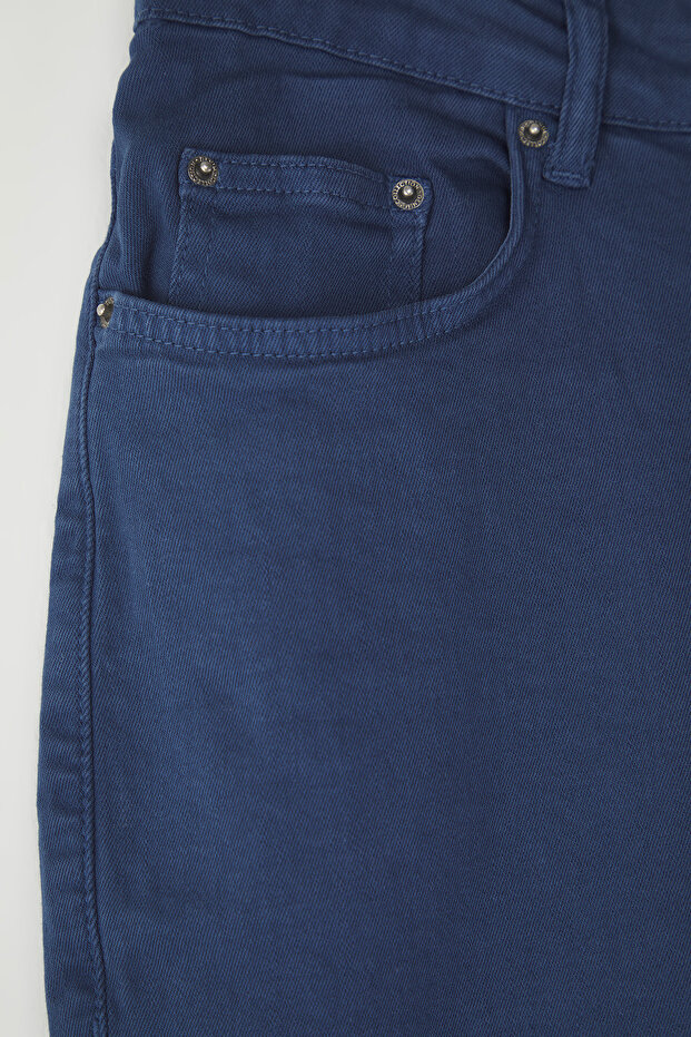 İndigo Regular Fit Esnek Kumaş Denim Kot Şort & Bermuda TMNSS23SR00067 - 6