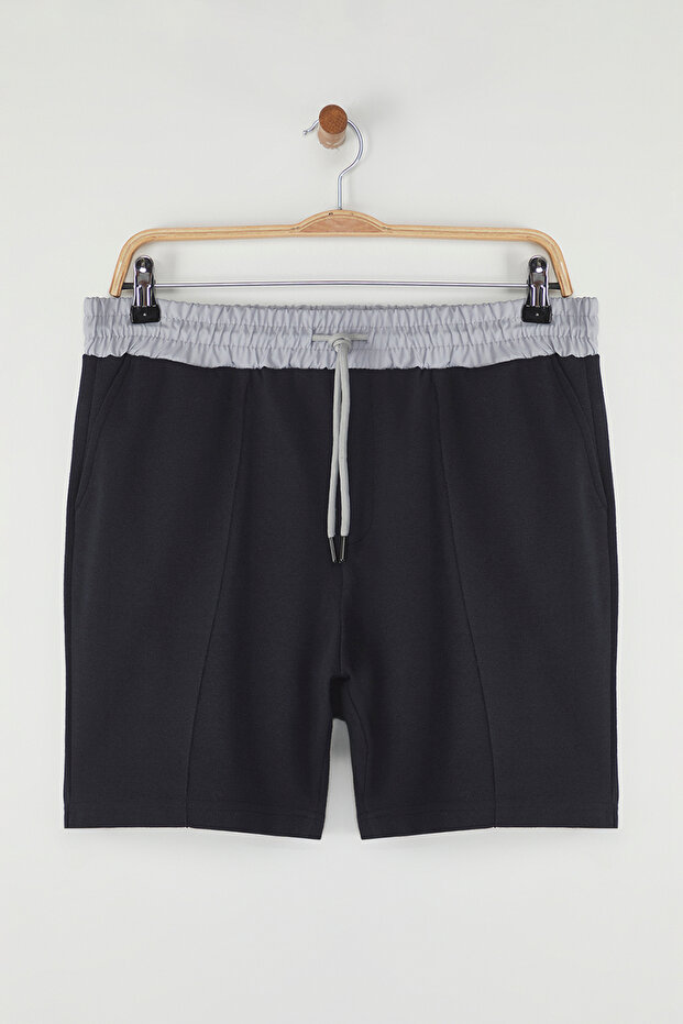 Lacivert Regular/Normal Kesim Kumaş Mix Dokulu Pike Şort & Bermuda TMNSS25SR00029 - 6