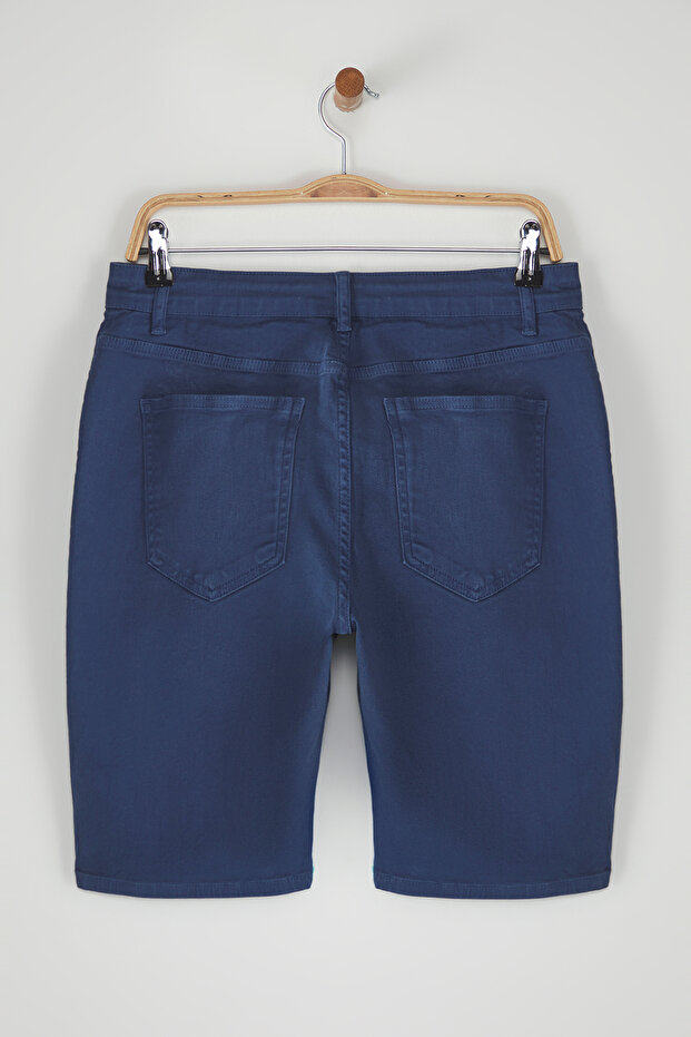 İndigo Regular Fit Esnek Kumaş Denim Kot Şort & Bermuda TMNSS23SR00067 - 7