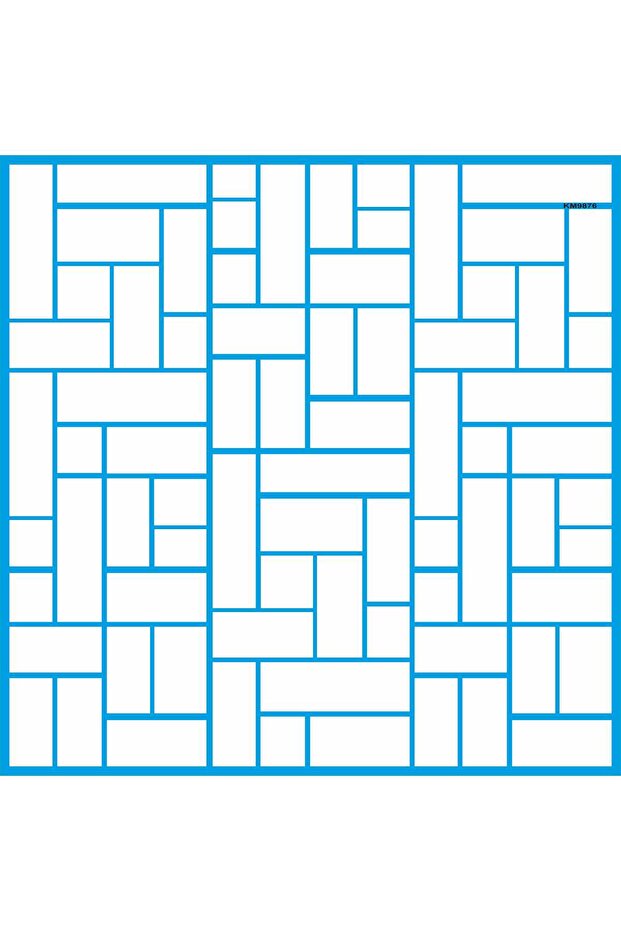 نمط الطوب المواد السميكة - قالب رسم الاستنسل - 1