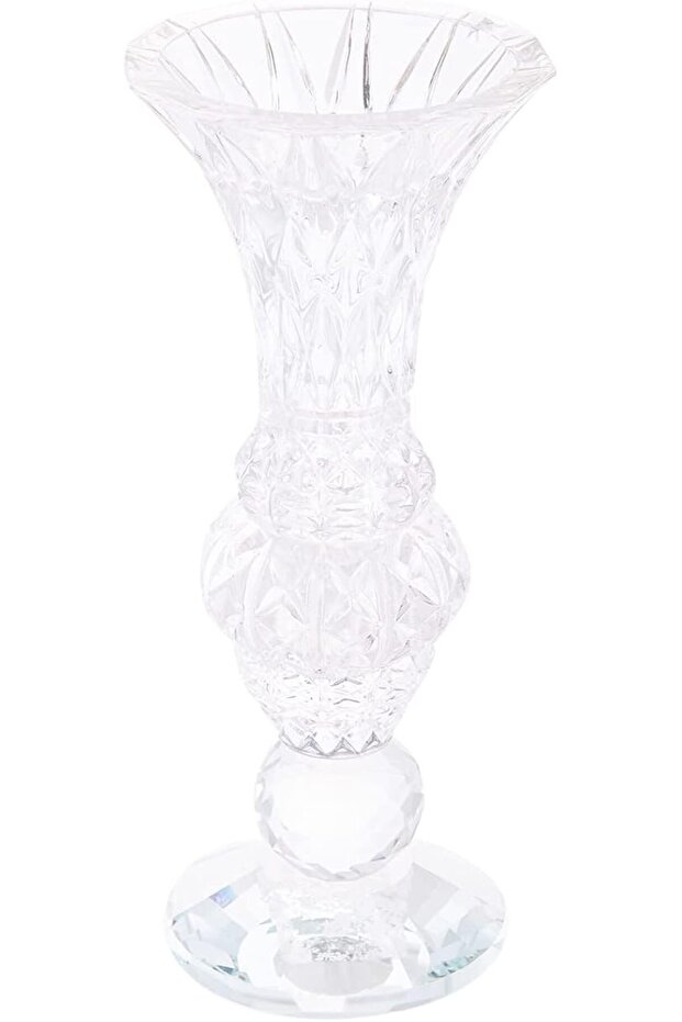 Crystal Flower Vase L(9Cm) Xw(9Cm) Xh(21Cm) Transparent