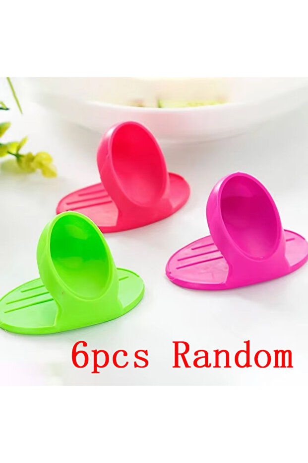 6pcs random 10/2PCS Silicone Insulated Finger Covers Oven Microwave Insulated Gloves High Temperatur