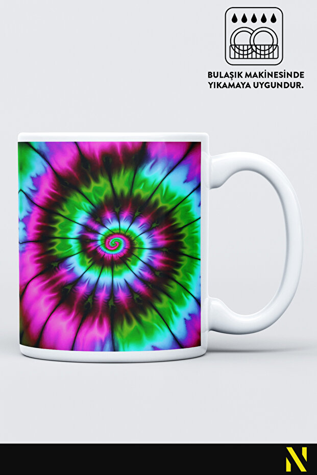 Batik Patterned Colorful Mug – 330 ml Mug |   Stylish and Durable Design - 1