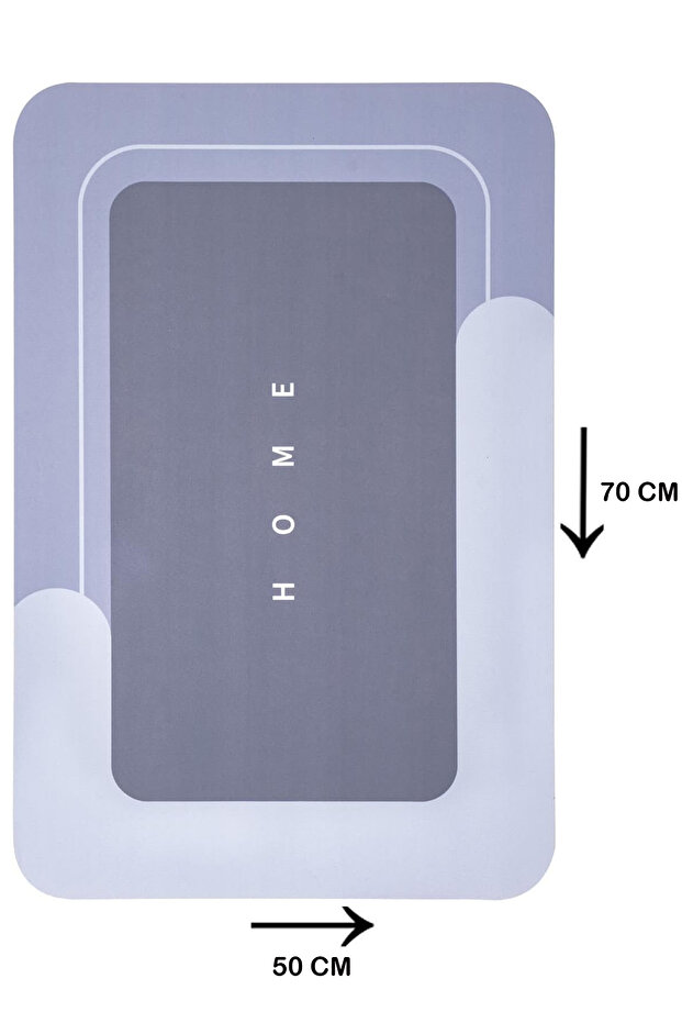 Bath Mat Non-Slip Based Water Absorbent Structure 60X40 (1 Pc) - 4