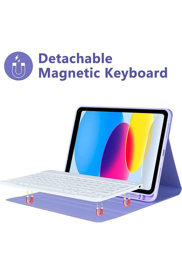 Apple iPad 9. Nesil 10.2" 2021 Kılıf Kablosuz Klavyeli Case Mobax A2602 A2603 A2604 A2605 - 4