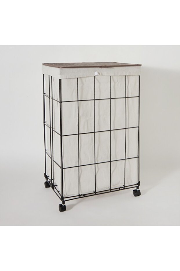 Knock Down Laundry Hamper with Castor Wheels - 7