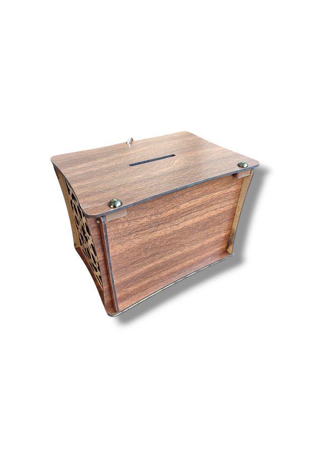 Kumbara - Parabox Ahşap Tip Box (CEVİZ-KEMENÇE5) - 4