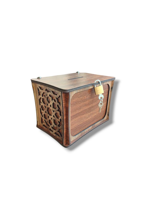 Kumbara - Parabox Ahşap Tip Box (CEVİZ-KEMENÇE5) - 3
