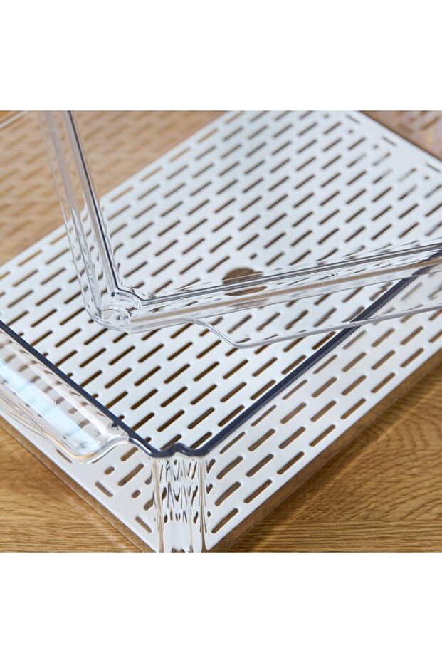 Sistematico Stackable Fridge Organiser with Drainage Tray 4100 ml - 4